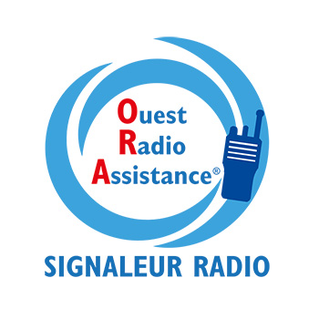 Logo de ouest radio assistance où on voit un talkie-walkie