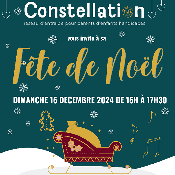 affiche de la fête de noel de constellation