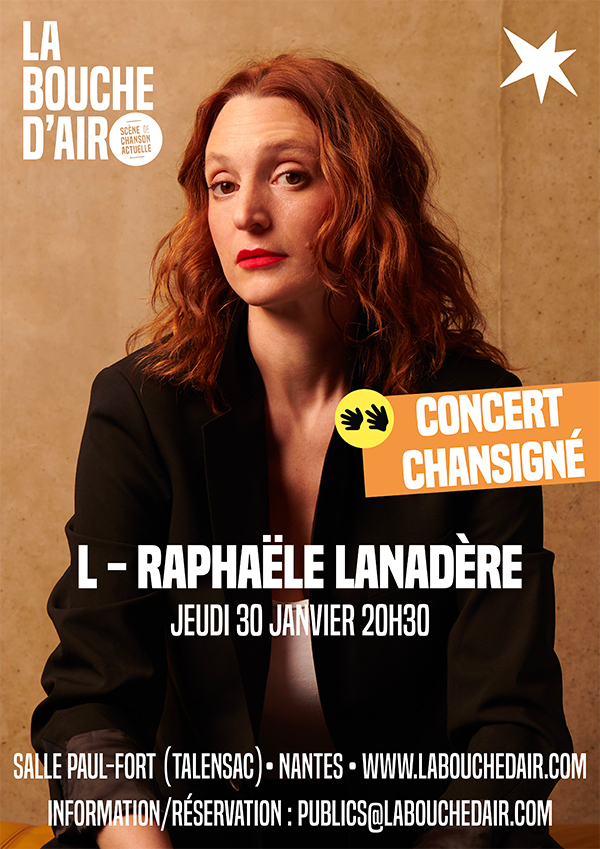 affiche du concert de l'artiste L à la bouche d'air le 30 janvier