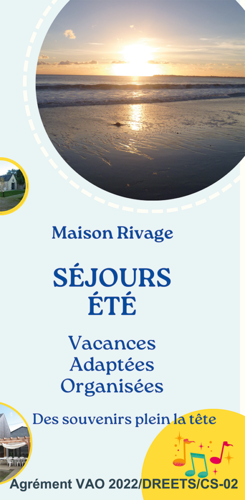 flyer des séjours d'été de l'association rivage